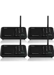 Wuloo Intercoms Wireless for Home 5280 Feet Range 10 Channel 3 Code 4 Pack Black