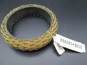 Robert Rose Brass Tone Mesh Weave Textured Bangle Bracelet Estate New With Tags