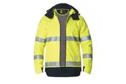 ELEVEN Workwear Hi-Vis Bio-Motion Taped Soft Shell Jacket Yellow Navy