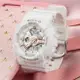 【CASIO】卡西歐 Baby-G 街頭流行 100米防水電子錶 雙顯運動錶 BA-110RG-7A 白/玫瑰金