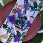 Facial Brush Trio Set Silicone Face Mask Cleanser Purple