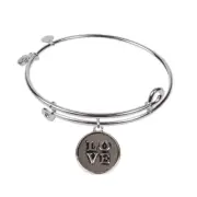 SOL 230001 Love, Bangle Sterling Silver Plated