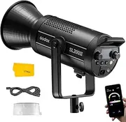 Godox SL200III SL200WIII 215W LED Continuous Video Light +RC-A6 Remote, Bowens Mount Daylight Balanced Light 95600lux@1m,CRI96+ TLCI97+, 8 FX Effects, APP Control (SL200W II Upgraded)