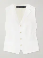 [Polo Ralph Lauren] Polo Ralph Lauren - Pauline Linen Vest - Off-white - US6 US 6 Off-white