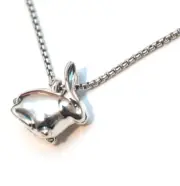 New DAVID YURMAN Bunny Rabbit Charm Necklace in Sterling Silver 16-18"