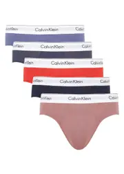 Calvin Klein Logo Stretch-cotton Briefs - set of Five - Multicoloured - S S