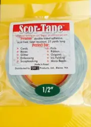 10 BULK Scor-Tape Adhesive 1/2" x 27yd by Scor-Pal - Great Deal! FREE SHIPPING!!