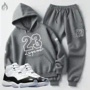 Men's Tracksuit Hoodie Joggers To Match Jordan 11 Concord 23 Legend Sweatsuits
