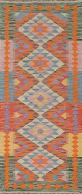 Tribal Nomadic-inspired Reversible Kilim Kelim 6' Rug Runner for Hallway 2x6