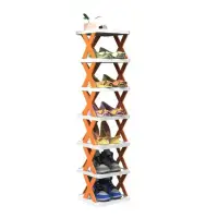 在飛比找momo購物網優惠-【布工藝生活】家用自組DIY簡易多層鞋子收納架鞋架6層(鞋架