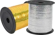 HONMEET 2 Rolls Glitter Balloon String Ribbon Yards Each Durable Decorative Packaging for Party Decorations Easy Tying Crafting Material