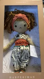 HarperIman Quinn 14'' Plush Handmade Linen Doll Exclusive New in Box