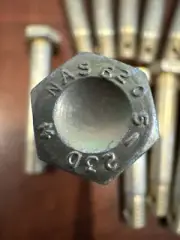 Quantity -9 NAS6205-23D Bolts. New. T2005 F2