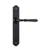 Tradco Reims Lever Door Handle on Long Backplate Matt Black