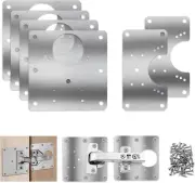 6 PCS Hinge Repair Kit Plate for Cabinet Hinges Repair Fixing Plates Stainless S
