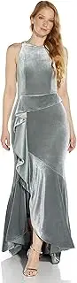[Adrianna Papell] Women's Velvet Cascade Gown