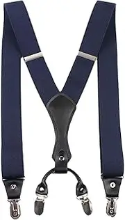 [Frediuo] Pants Straps Suspenders for Men with Swivel Hooks Y Back Elastic Straps Belt Loops for Accessories Gift Activities Outdoor