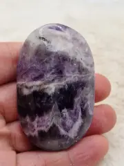 64g Dream Amethyst Palm Stone Crystal Tower Point Gemstone Healing Gift