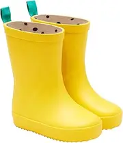 [Ten Little] Toddler Rain Boots for Boys & Girls, Waterproof, Lightweight, Flexible Rubber Wellies with Traction for Kids