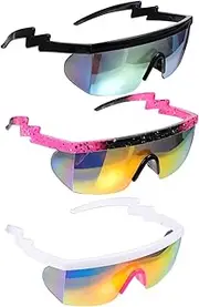 [SUPVOX] Retro Sunglasses for Men Women 3pcs Sports Cycling Glasses Outdoor Outdoor Eyewear
