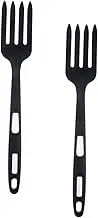 Hoement 2pcs Silicone Cooking Fork Flexible Non Stick Kitchen Forks for Noodles Salads Cooking Ergonomic Design Lightweight Scratch Resistant Safe for All Cookware