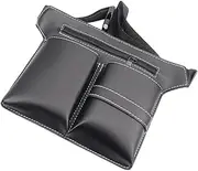 WOFASHPURET Hairdressers Waist Bag Shear Holder for Scissors Combs Hair Tools Portable Barber Waist Pouch for Easy Access Organization Professional Stylist Supplies Black