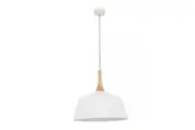 Nordic Pendant Light White Medium Angled Dome