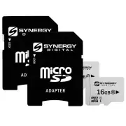 Synergy Digital 16GB, UHS-I MicroSDHC Memory Cards - Class 10, U1 - Pack of 2