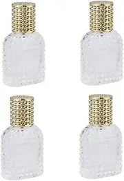 Beavorty 30ml Grid Glass Perfume Travel Refillable Bottles Spray Atomizer Portable Perfume Bottle Set