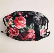 Watercolor Flower Roses Face Mask, adjustable, washable, reusable