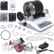 Professional Rock Tumbler Machine Kit, DIY Stone Polishing Toy Grinding Machine, Detachable DIY Stone Polisher with Button 7 Day Polishing Timer, Electric Gem Grinder for All Ages