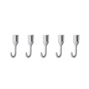 5 Pcs Hole Board Display Rack Mount Display Pegboard Hook Combination for Wall Organizer Gray