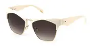 Police SPLN59 GEM 4 09ZQ Women’s Sunglasses Gold Size 56