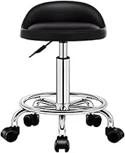 Saddle Stool with Wheels,Hydraulic Rolling Chair,Comfortable Saddle Seat for Spa Clinic Beauty and Home Office,Bearing Weight 440lbs