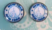 New York - statue of Liberty - Earrings 20mm Glass cabochon