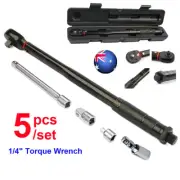 5X 1/4" Drive Click Torque Wrench 5-25NM Ratchet Spanner Adjustable Hand Repair