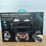 VR 360 Headset Goggles Wireless Bluetooth Controller Virtual Reality New Sealed