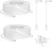 Micro USB Camera Extension Cable for Wyze, [2-Pack, 30Ft] Power Extension Cord f