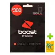 Boost Mobile $300 Prepaid SIM Starter Kit + Optus $55 Prepaid SIM Bundle