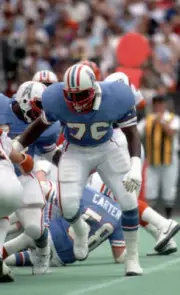 Offensive Lineman Morris Towns Of The Houston Oilers 1982 NFL OLD PHOTO