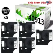 5 PK 40913 Label Tape use for Dymo Label Maker 210D 280 350 450D 500TS