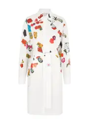Marni Floral-print Cotton-poplin Shirt Dress - White - 42 (UK10 / S) 42 (UK10 / S)