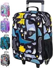 [AGSDON] Kids Luggage for Boys, Cute Dinosaur Rolling Wheels Suitcase for Children Toddler