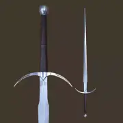 Handmade Viking Danish Sword, Leather Wrapped Wood, Carbon Steel Sword