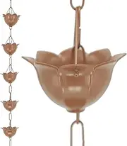 DFTDFYXYAluminum Rain Chain Outdoor rain Chains Yard Garden Outdoor Living Wind Rain Catcher Chain for Window Garden Decorations Movable Hanging,for Eaves Drainage, Outdoor Decor,Gutters,4m(13.1ft)