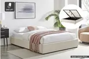 Ovela Parker Gas Lift Bed Frame (Beige, King)