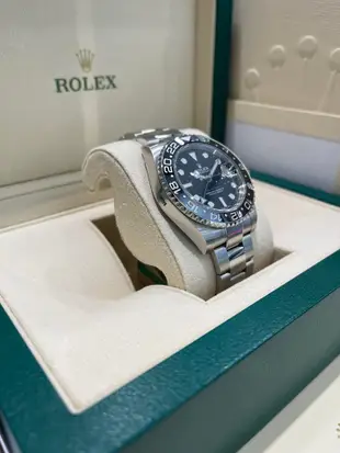 ROLEX 勞力士 GMT-Master II 絕版罕見 全原廠膠膜 116710LN 綠針 GMT兩地時間 鋼款