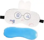 HAKIDZEL Cooling Weighted Cute Plush Eye Mask for Sleeping Comfortable Gel Eye Mask for Home Travel and Naps Light Blocker with Compress Features