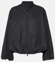 [Moncler] Moncler Gruissan cotton-blend bomber jacket UK 16 black