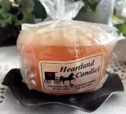 HEARTLAND CANDLES - MUFFIN CANDLE W/TIN SAUCER - BUTTER RUM